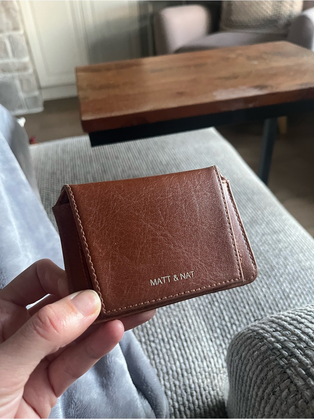 MATT & NAT Brown Card Holder Wallet